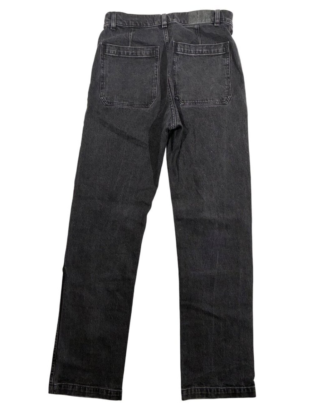 Madewell 90s Straight patch pocket Cargo Jeans washed Black Denim Size 27 - Picture 4 of 11